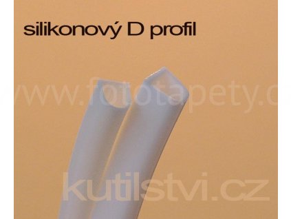 Silikonové těsnění oken a dveří - D profil pro lepení (Varianta Silikonové těsnění D profil pro lepení , 8 mm, barva hnědá, balení 25 m)