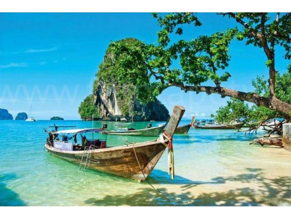 Samolepící fototapeta na podlahu - Thajská loďka, 255x170cm, 028