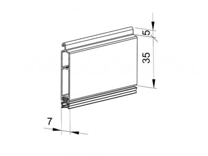 koncová dorazová lišta rolety