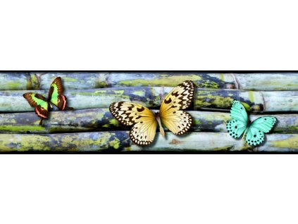 Samolepící bordura - Barevní motýlci, 13,8cm x 5m,  WB 8238