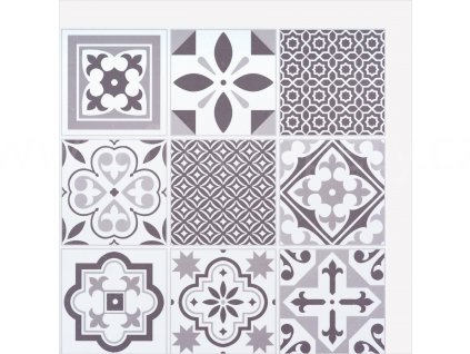 Samolepicí obklad na stěnu 270-3004A, kostky šedobílé, 30,5 x 30,5 cm