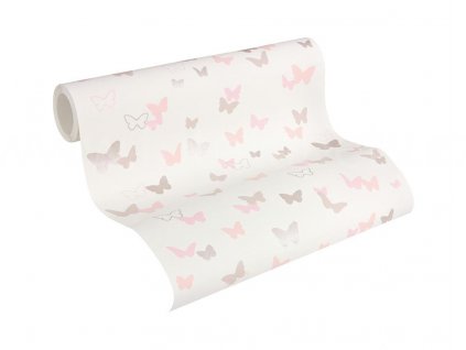 Vliesová tapeta na zeď Esprit Kids 5, 0,53x10,05m, 3028-91 - růžoví motýlci