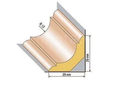 Dřevěná profilová lišta, 40, buk (Varianta Buk 1 metr)