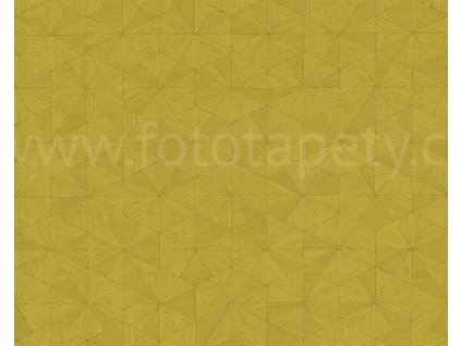 Vliesová tapeta Four Seasons, 0,53x10,05m, 3589-58- žlutozelená geometrie