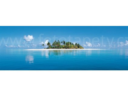 Obrazová tapeta čtyřdílná Ostrov, šíře 366cm, výška 127cm, 4D ID 369