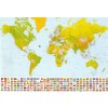 Mapa světa, papírová fototapeta osmidílná, 8D ID 280, 366x254cm, skladem poslední 1ks