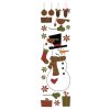 Vánoční samolepící dekorace Sněhulák, 22x67cm, skladem poslední ks