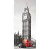 Jednodílná vliesová fototapeta Big Ben and Double Decker FTN v 2911, rozměr 90x202cm