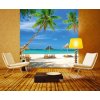 Třídílná vliesová fototapeta Tropická pláž, rozměr 225x250cm, MS-3-0195