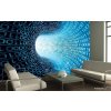 Pětidílná vliesová fototapeta Matrix tunel modrý, rozměr 375x250cm, MS-5-0283