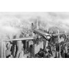 Samolepící fototapeta na podlahu - Letadlo nad New Yorkem, 255x170cm, 037