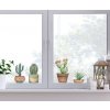 Elektrostatická okenní dekorace - Kaktusy, 15x31 cm