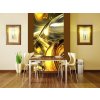 Jednodílná vliesová fototapeta Zlaté víření, rozměr 110x220cm, S516