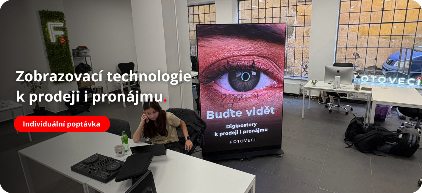 LED obrazovka na našem showroomu Biskup6