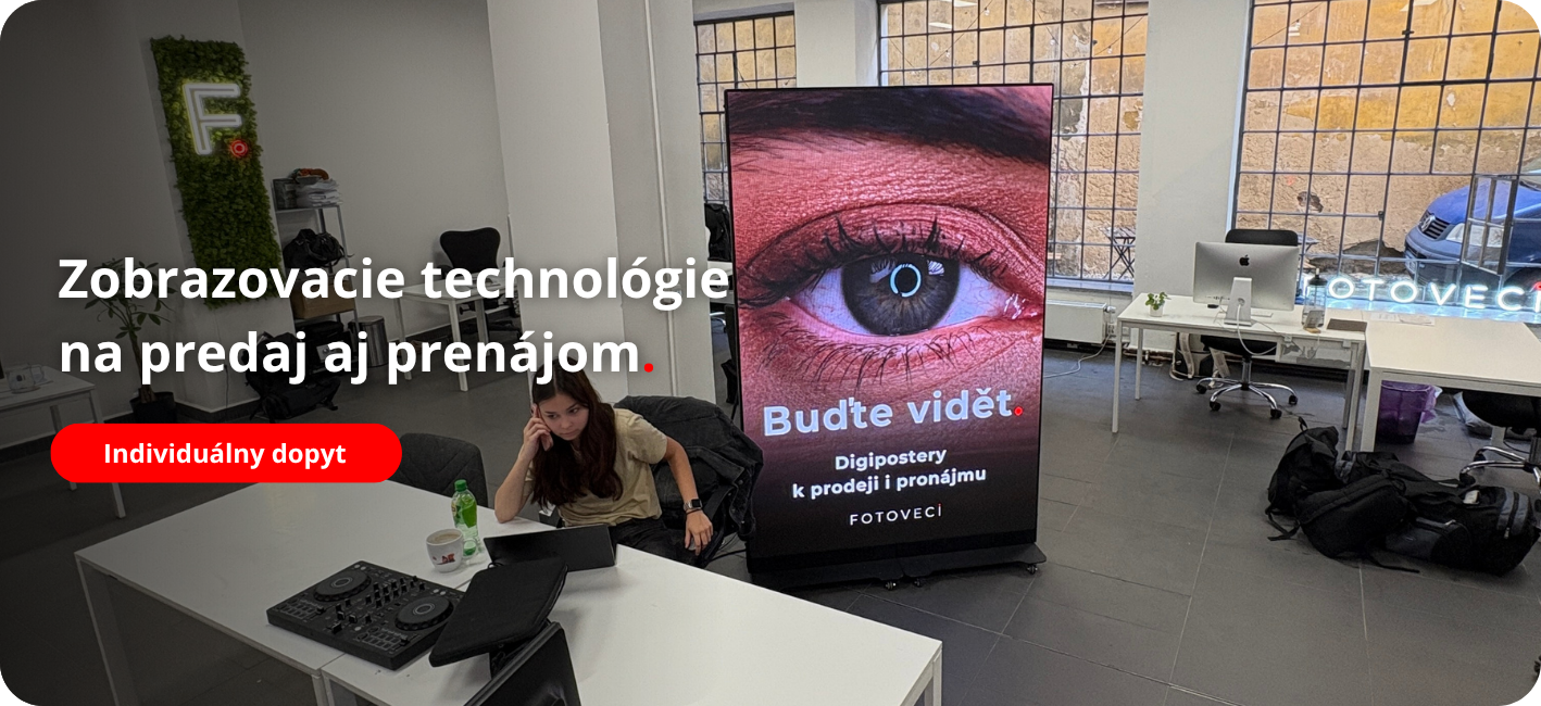 LED obrazovka na našom showroome Biskup6