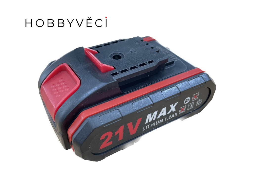 Baterie lithium 21v max 1 2ah 15 cm aku pila fotov ci