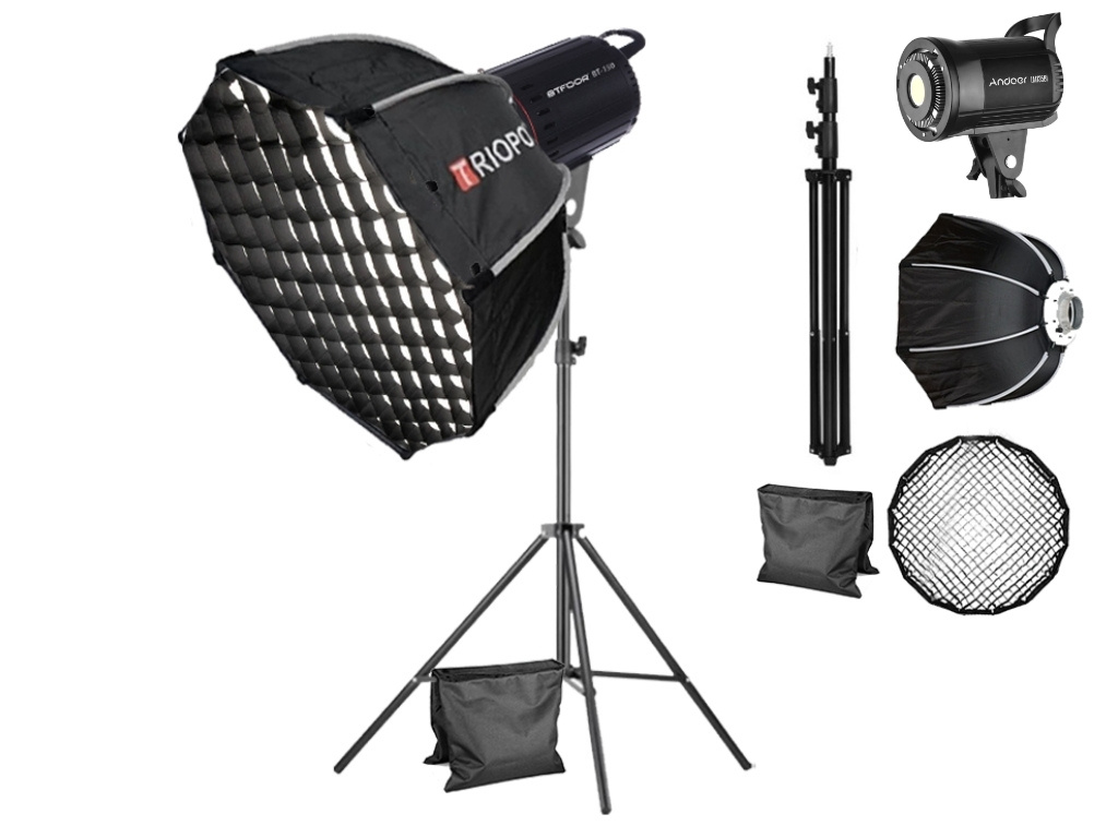 Reflektor Set Triopo Octagon Honeycomb Voštinový Softbox Výběr Variant