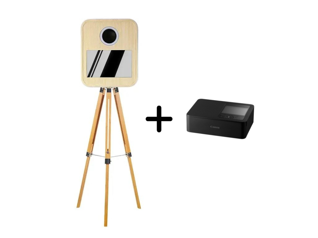 Samoobslužná Digitálna Vintage Retro Drevená Fotobudka Fotokútik Párty Kútik Kiosk Selfie Photo Booth + Wifi Tiskárna