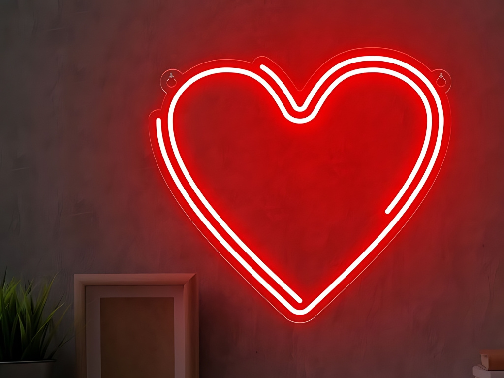 Neónový Nápis Neon LED Srdce (Výrábame aj na Mieru)