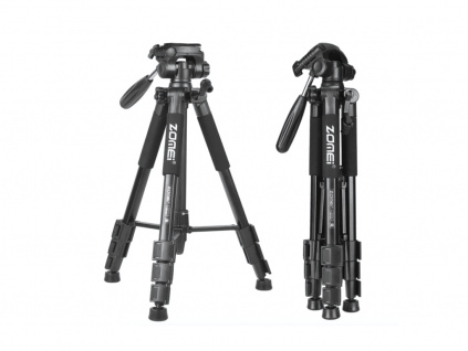 Zomei Stativ Tripod Smarphone Holder Držák s Fluidní Hlavou 145cm, 5kg