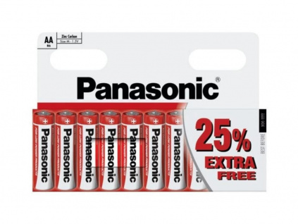 PANASONIC Longlife Tužkové Alkalické Baterie AA 10 ks