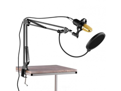 Kondenzátorový Mikrofon s Flexibilním Držákem ke Stolu