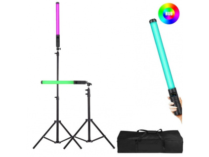 Set 2x Světelná RGB Tyč + 2x Tripod + Brašna