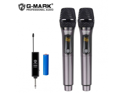 Set UHF Duální Digitální Ruční Bezdrátový Karaoke Set Mikrofon