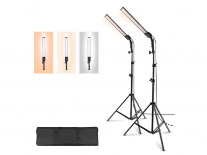 Set 2X Pásové LED Světlo Panel 3 Barvy 8000LUX (0,5 M) + 200cm Stativ
