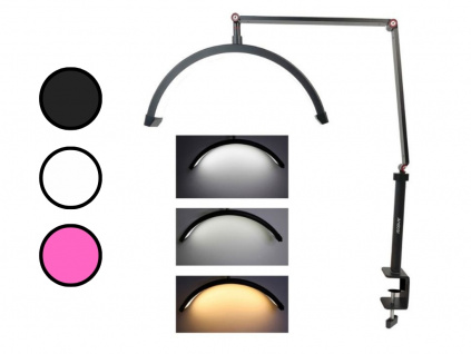 Štúdiová Kozmetická Pásová Beauty LED Lampa 20W Half Moon Výber farieb