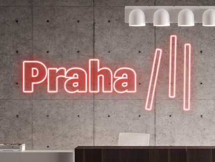 Neony na Míru Neonový Reklamní Nápis Reklama Logo LED Světelný Branding (Velikost do 50cm šířky a 25cm výšky)