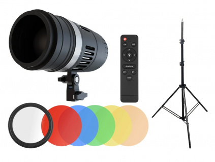 Fotografické Spotlight LED Bodové Světlo s Barevným Filtrem 30W (5000LUX/0,5m) Portrét Video PhotoShoot Výběr Variant (Varianta Žádná)