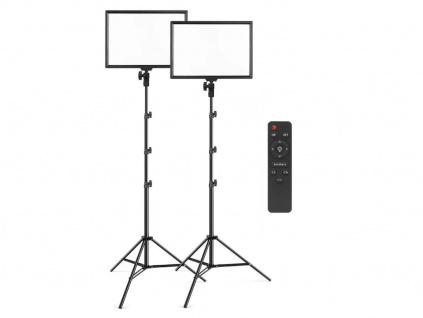 Set 2x Profesionální Led Světlo Panel s Regulaci + Stativ 200 cm