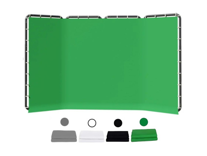 Foto Pozadí Konstrukce Paravan Stěna 2,4x4m Výběr Variant Přenosná Šatna (Varianta Žádná)