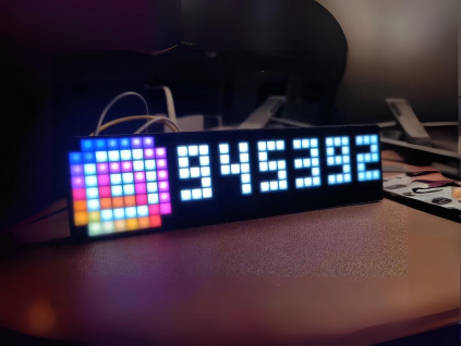 Počítadlo Instagram Followers v Reálnom Čase Real Time IG Pixel Wifi Ulanzi Clock