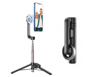 Telesin Magsafe 360 Magnetický Rotační Gimbal Flexibilní Stativ Tripod Selfie Stick