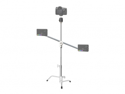 Mini Oceľový Žeriavový Teleskopický Statív Stojan na Stôl 53cm C-Stand Boom na Mikrofon Světla Live Broadcast