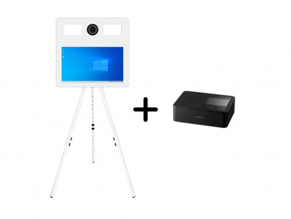 Samoobslužná Dotyková Digitálna Fotobudka s LED Light Fotokútik Párty Kútik Kiosk Selfie Photo Booth + Wifi Tlačiareň