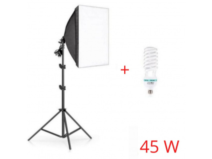 Foto Lampa Studio Softbox světlo + stativ + žárovka 45W