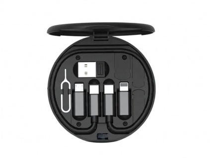 Multifunkční Cestovní Sada Adaptéru Redukci USB-C USB-A MicroUSB a Lightning Prostě Spojení Všeho se Vším + Stojánek Stand