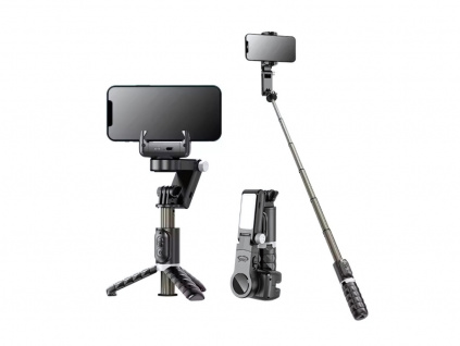 Inteligentné AI Rotačné 360° Selfie Tyčový Statív so Stabilizátorom Self Trackovací Gimbal LED Výplňové Svetlo 4v1