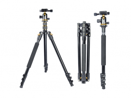 Uegogo C206 Profesionální Foto Stativ Flexibilní Tripod Monopod 206cm, 10kg