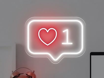 Neonový Nápis Neon LED Like Srdce (Vyrábíme i na Míru)