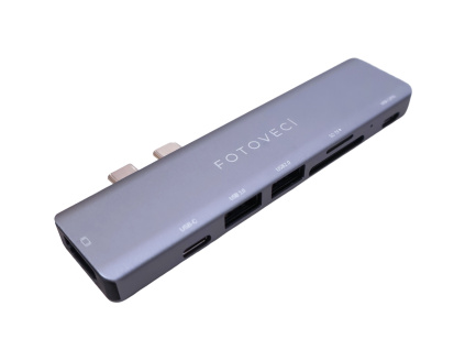 USB Hub 7v1 Multifunkční Dokovací Stanice Víceportový Rozbočovač Adaptér USB C Kompatibilní s Macbook 4K High Speed Přenos