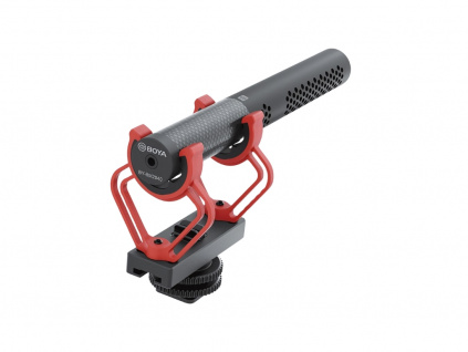 Boya BM-2040 Profesionální Všesměrový Externí Shotgun Mikrofon Audio pro Kameru DSLR Cold Shoe Adaptér Vlog Video Youtube Rozhovor