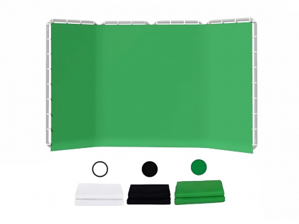 Fotoplátno Fotopozadí Fotografické Pozadí s Oky a Fixací 2,4 x 4m - Výběr Barev