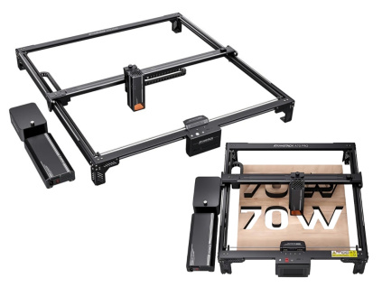 70W! Output Power Atomstack A70 PRO/MAX Laser CNC Wifi Gravírka Laserový Gravírovací Stroj Ploter s Automatickým Ostrením Gravíruje (i reže) kovy + Vzduchová Pumpa Výber Varianta