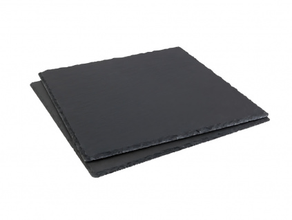 Břidlicový Kamenný Podtácek Servirovací Deska Talíř Podložka na Gravirování Focení Dekorace Možnost Gravírování 33x33cm 1ks