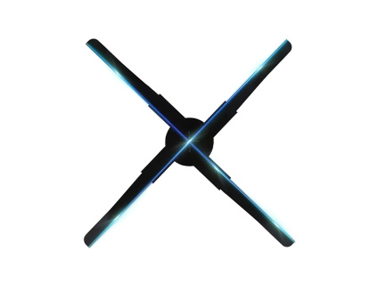 Štyrikrídlý 3D LED Hologramový Holografický Projektor s Vysokým Rozlíšením 45cm Holofan Reklamný Pútač Fan