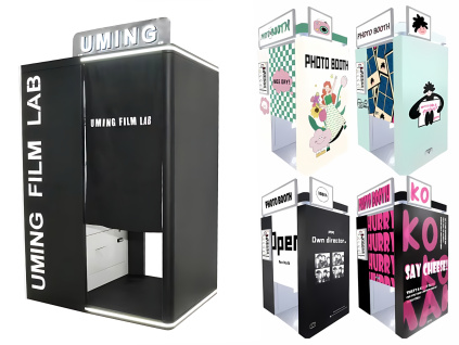 Samoobslužná Kiosková Dotyková Fotobudka Vyrobená na Mieru Fotokútik Párty Kútik Kiosk Selfie ID Photo Booth, Tlačiareň, Kamera v Balení, Možnosť Vlastného Polepu a Customizácie
